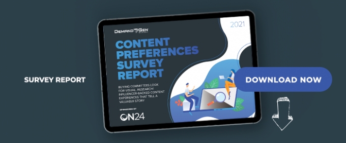 2021 Content Preferences Survey:  Buying Committees Look For Visual, Research/Influencer-Backed Content Experiences That Tell A Valuable Story